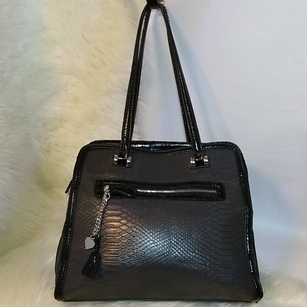 Guess Python Embossed Satchel - image 2